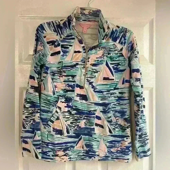 Lilly Pulitzer Womens XS zip up top - Picture 1 of 5